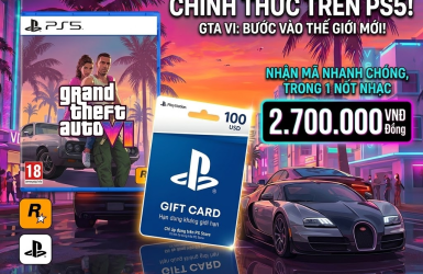 Mua Game GTA VI PS5 Giá Rẻ Bằng Thẻ PSN Gift Card US 100 USD Uy Tín