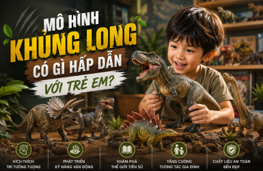 Mô hình khủng long có gì hấp dẫn với trẻ em?