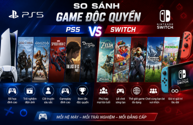So sánh game độc quyền PS5 và Switch