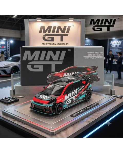 Mô Hình Xe MINI GT 1/64 Hyundai Ioniq 5 N RS-01T Tokyo Auto Salon 2025 Chính Hãng
