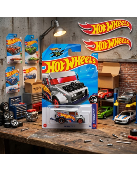 Mô hình xe Hot Wheels 2026: Mailed It! Silver-Grey – Team Wheels 1/5 (168/250)
