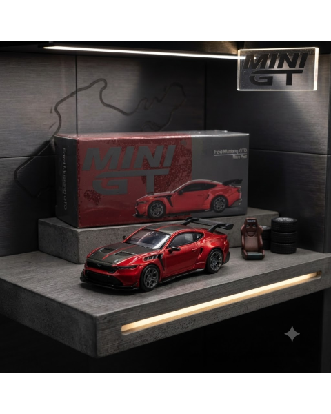 Mô Hình Xe Mini GT Ford Mustang GTD Race Red Tỉ Lệ 1:64