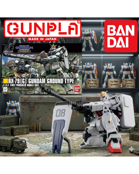 Mô Hình Lắp Ráp Bandai Namco HG 1/144 Gundam Ground Type - Hàng Chính Hãng