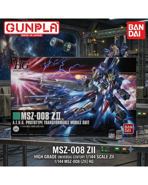 Mô Hình Lắp Ráp Bandai HGUC 1/144 ZII (MSZ-008) - Biến Thể Zeta Tuyệt Đẹp