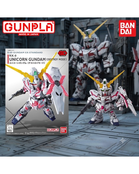 Mô Hình Lắp Ráp Bandai SD Gundam EX-Standard Unicorn Gundam (Destroy Mode) Chính Hãng