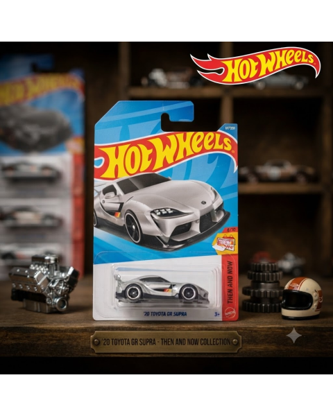 Mô Hình Xe Hot Wheels '20 Toyota GR Supra Then and Now Series Tỉ Lệ 1:64