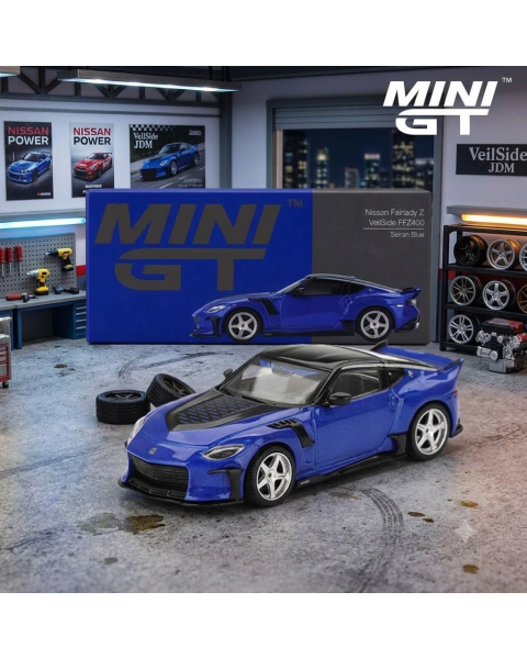 Mô Hình Xe MINI GT 1/64 Nissan Z VeilSide FFZ400 Seiran Blue Chính Hãng