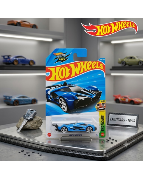 Mô Hình Xe Hot Wheels Mach Speeder Xanh Nhạt Exoticars Chính Hãng