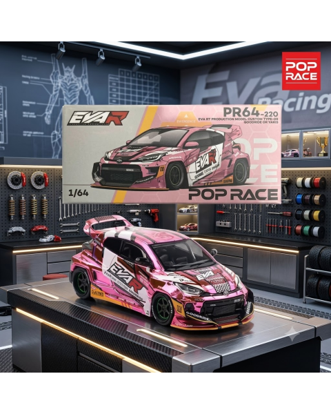 Mô Hình Xe POP RACE 1:64 - EVA RT Production Model Custom Type-08 GOODRIDE Toyota GR Yaris