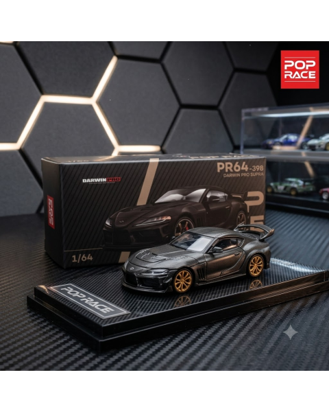 Mô Hình Xe Pop Race PR640398: Darwin Pro 66G WBK Toyota Supra (A90) - Carbon Edition (Tỷ Lệ 1:64)