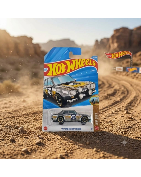 Mô Hình Xe Hot Wheels '70 Ford Escort RS1600 - HW Dirt (161/250) | Chuẩn Die-cast 1:64