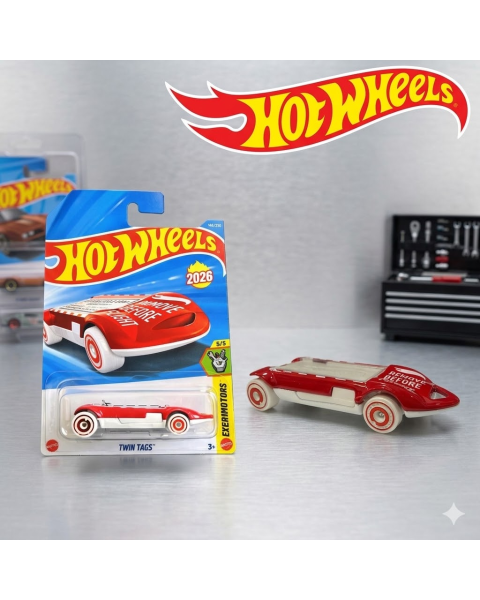 Mô Hình Xe Hot Wheels 2026 New Case H - Twin Tags (Exerimotors 5/5) Nguyên Vỉ