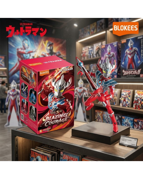 Mô Hình Blind Box Blokees Ultraman Galaxy Series 03 Blazing Courage - Ultraman Taiga GVS03 Chính Hãng