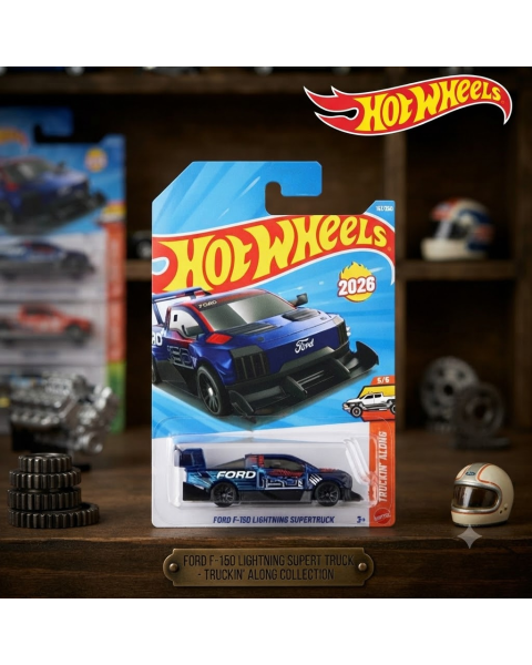 Mô Hình Xe Hot Wheels Ford F-150 Lightning Supertruck Truckin' Along #151/250 Tỉ Lệ 1:64