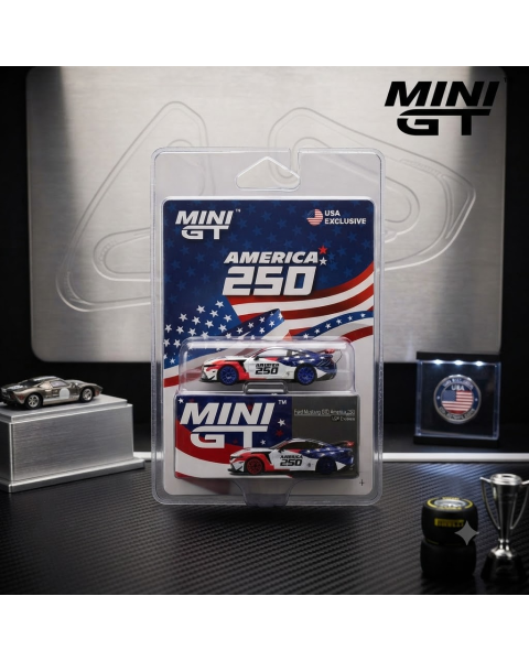 Mô Hình Xe Mini GT MGT01301 Ford Mustang GTD America 250 USA Exclusive (Card Version)