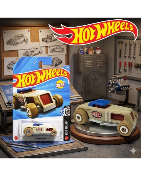 Mô Hình Xe Hot Wheels Chop 'n Blocs Giả Vân Gỗ – Hàng Chính Hãng Tỉ Lệ 1:64