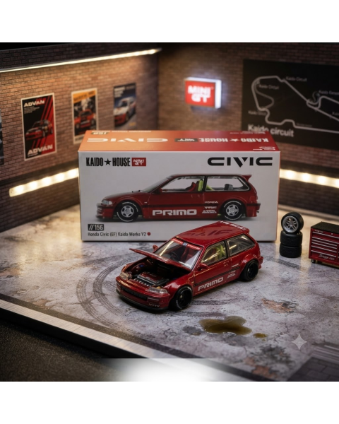 Mô Hình Xe Mini GT x Kaido House Honda Civic (EF) Kaido Works V2 Tỉ Lệ 1:64 (KHMG156)