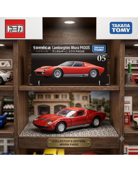 Mô Hình Xe Takara Tomy Tomica Premium 05 Lamborghini Miura P400S (Black Box)