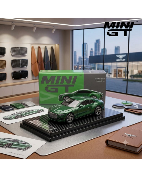 Mô Hình Xe MINI GT 1/64 Bentley Batur Scarab Green Chính Hãng