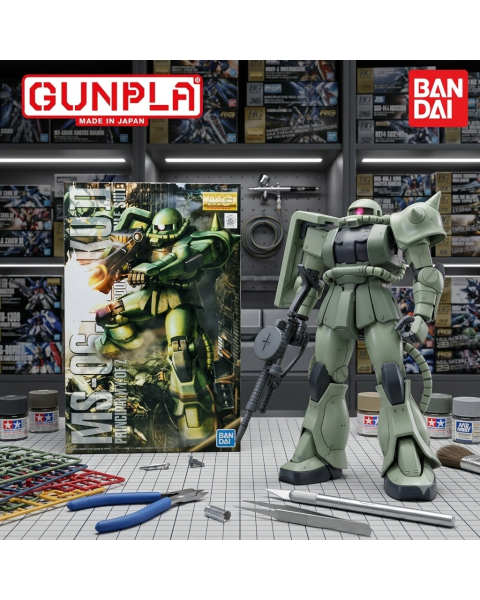 Mô Hình Lắp Ráp Gundam 1/100 MG MS-06J Zaku II Ver. 2.0 Bandai Chính Hãng