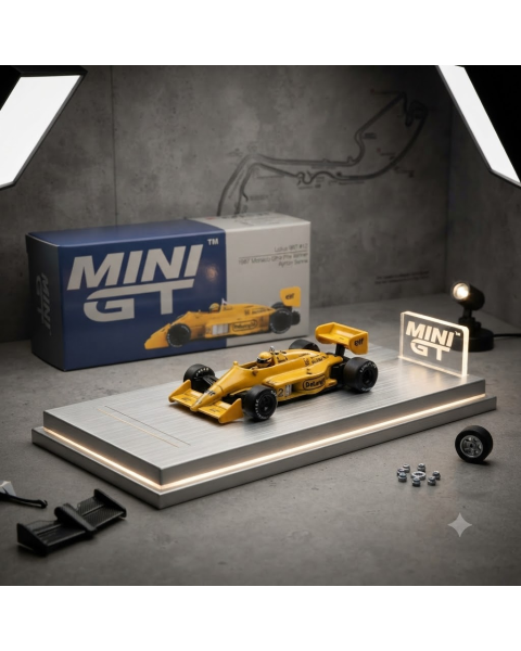 Mô Hình Xe Mini GT MGT01088 Lotus 99T #12 Ayrton Senna 1987 Monaco GP Winner Tỉ Lệ 1:64