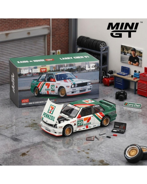 Mô Hình Xe MINI GT x Kaido House 1/64 BMW M3 Larry Chen V1 7-Eleven MiJo Exclusives Chính Hãng