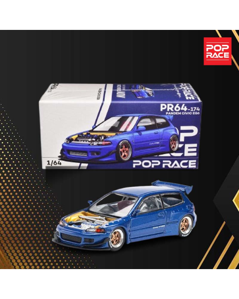 Mô Hình Xe Pop Race Pandem Civic EG6 Metallic Blue PR640174 Đẳng Cấp