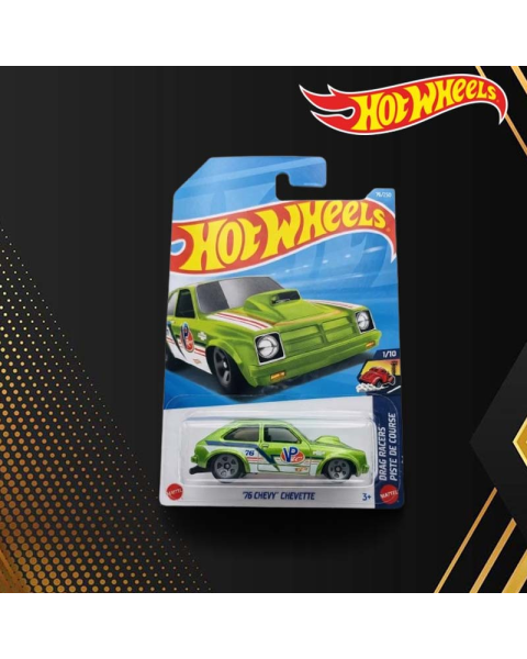 Mô Hình Xe Hot Wheels '76 Chevy Chevette Green Drag Racers 2026 Chính Hãng