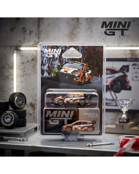 Mô Hình Xe Mini GT Hyundai i20 N Rally1 #11 Thierry Neuville 2023 Rally Croatia Power Stage Winner