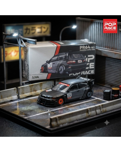 Mô Hình Xe Pop Race PR640163 Pandem Civic EG6 Kanjozoku Tỉ Lệ 1:64