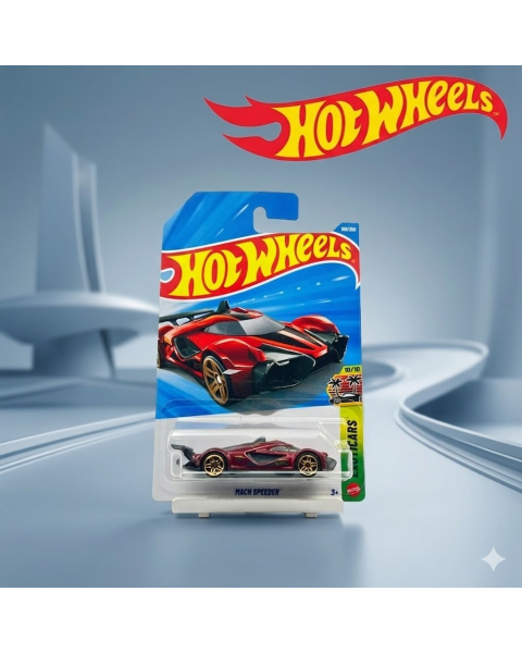 Xe Mô Hình Hot Wheels Mach Speeder (Đỏ Mâm Vàng) - New For 2026 Case H Chính Hãng