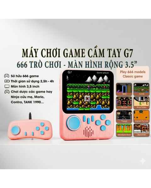 Máy Chơi Game Cầm Tay G7 – 666 Trò Chơi Kinh Điển