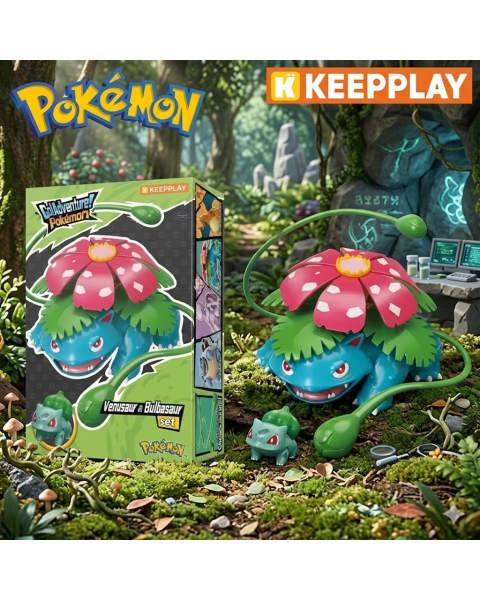 Mô Hình Pokemon Keepplay Venusaur & Bulbasaur - Combo Hệ Cỏ Huyền Thoại
