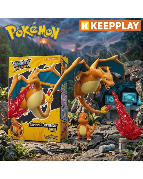 Mô Hình Pokemon Keepplay Charizard & Charmander - Sức Mạnh Hỏa Long Đánh Thức Ngọn Lửa Huyền Thoại