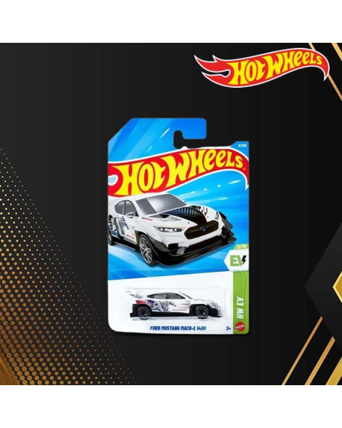 Mô Hình Xe Hot Wheels Ford Mustang Mach-E 1400 - Trắng HW EV 2026 (#8/250 Chính Hãng)