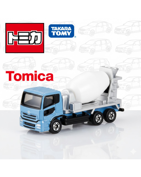 Mô Hình Xe Trộn Bê Tông Tomica No.53 Nissan Diesel Quon Mixer (Hộp) - Tỷ Lệ 1/86 Chính Hãng