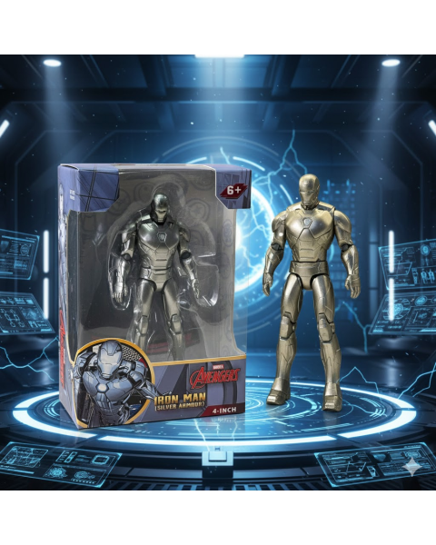 Mô hình Figure Marvel - Avengers -  Iron man Silver Armor (4  Inch) - ZD Toys - ZC36