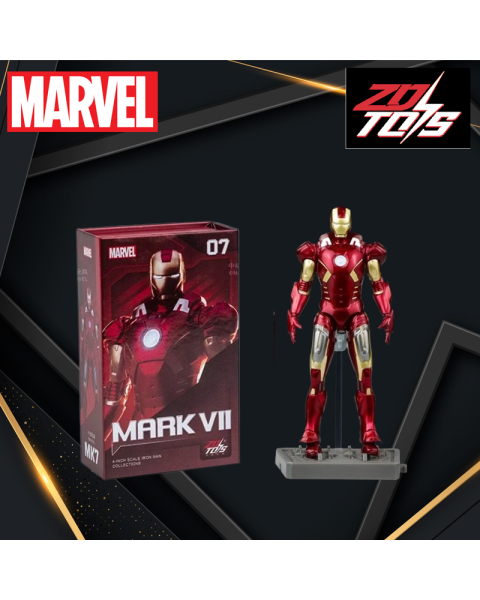 Mô Hình Iron Man MK7 4 Inch ZD Toys (Mã ZM24) - Người Sắt Trận Chiến New York Chính Hãng