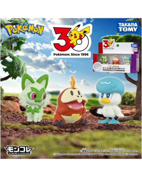 Mô Hình Pokémon Moncolle Phiên Bản Kỷ Niệm 30 Năm Vùng Paldea - Fullbox Chính Hãng Takara Tomy