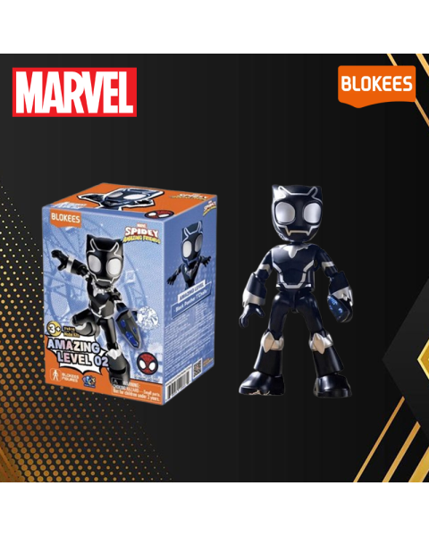 Mô Hình Lắp Ráp Blokees Spidey & His Amazing Friends Level 02 – Black Panther T'Challa Chính Hãng