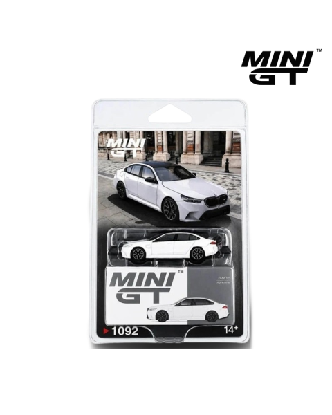 Mô Hình Xe MINI GT 1:64 Card - BMW M5 Alpine White (MGT01092)