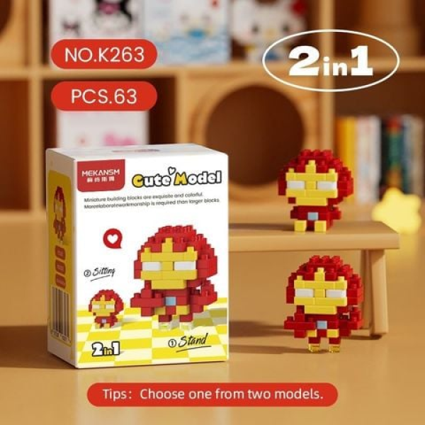 Mô hình lắp ráp Anh Hùng Avengers mini - Iron Man